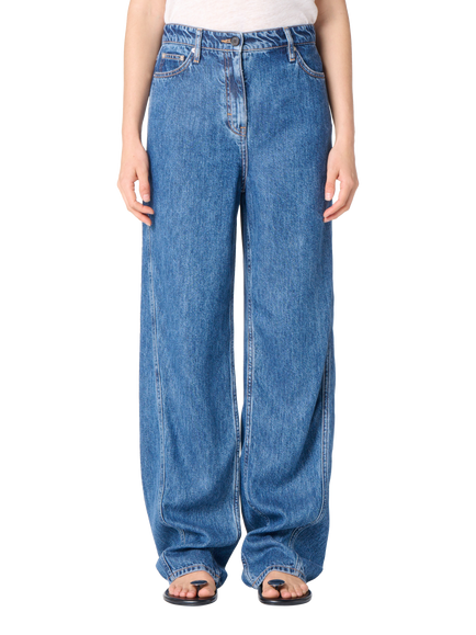 IRO Joris Mid Rise Straight Jeans, Blue, Blue