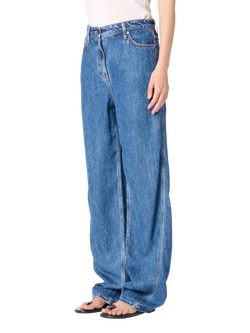 IRO Joris Mid Rise Straight Jeans, Blue - view 2, Blue