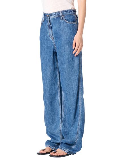 IRO Joris Mid Rise Straight Jeans, Blue - view 2, Blue