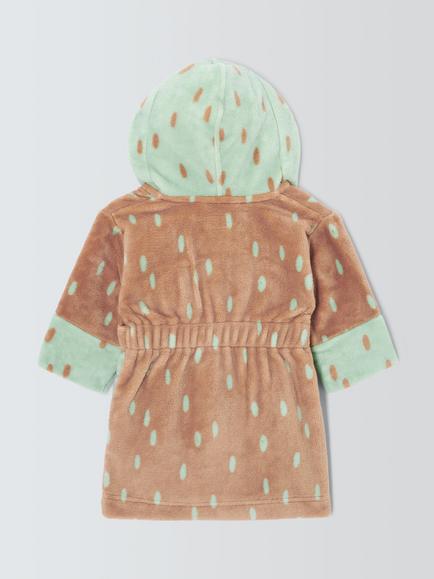 John Lewis Baby Duck Robe, Green - view 2, Green