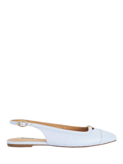 Dune London Hanna Slingback Flat Ballet Shoe, Blue, Blue
