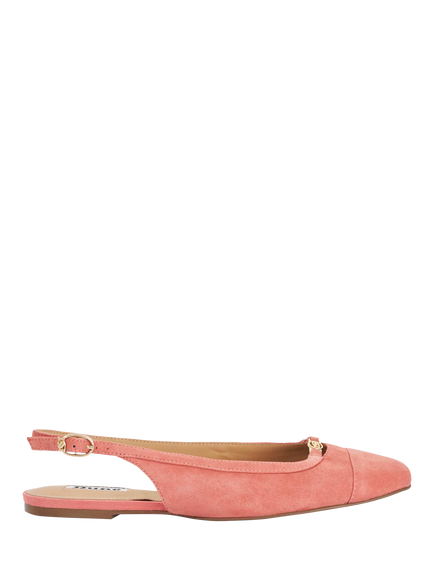 Dune London Hanna Slingback Flat Ballet Shoe, Pink