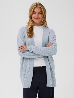 Saint Tropez Oline Open Neck Textured Cardigan, Kentucky Blue, Kentucky Blue