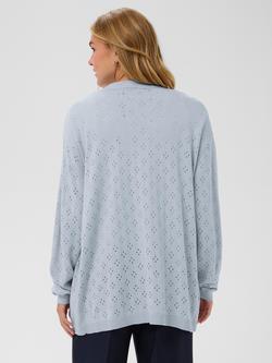 Saint Tropez Oline Open Neck Textured Cardigan, Kentucky Blue - view 2, Kentucky Blue