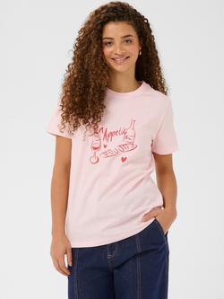 Saint Tropez Pemilio Bon Appetit T-Shirt, Barely Pink, Barely Pink