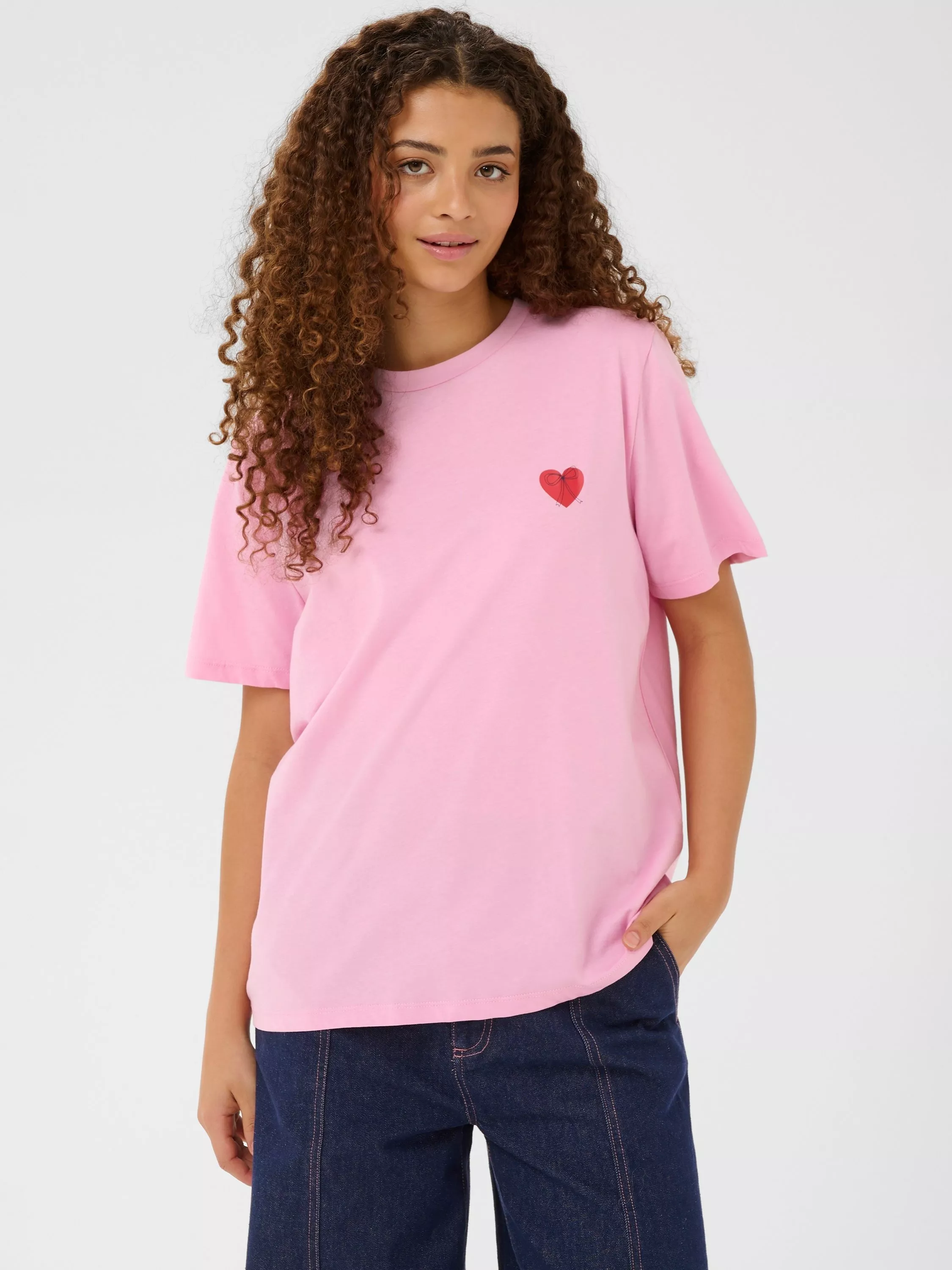 Saint Tropez Pextan Bow Heart Graphic T-Shirt, Bonbon
