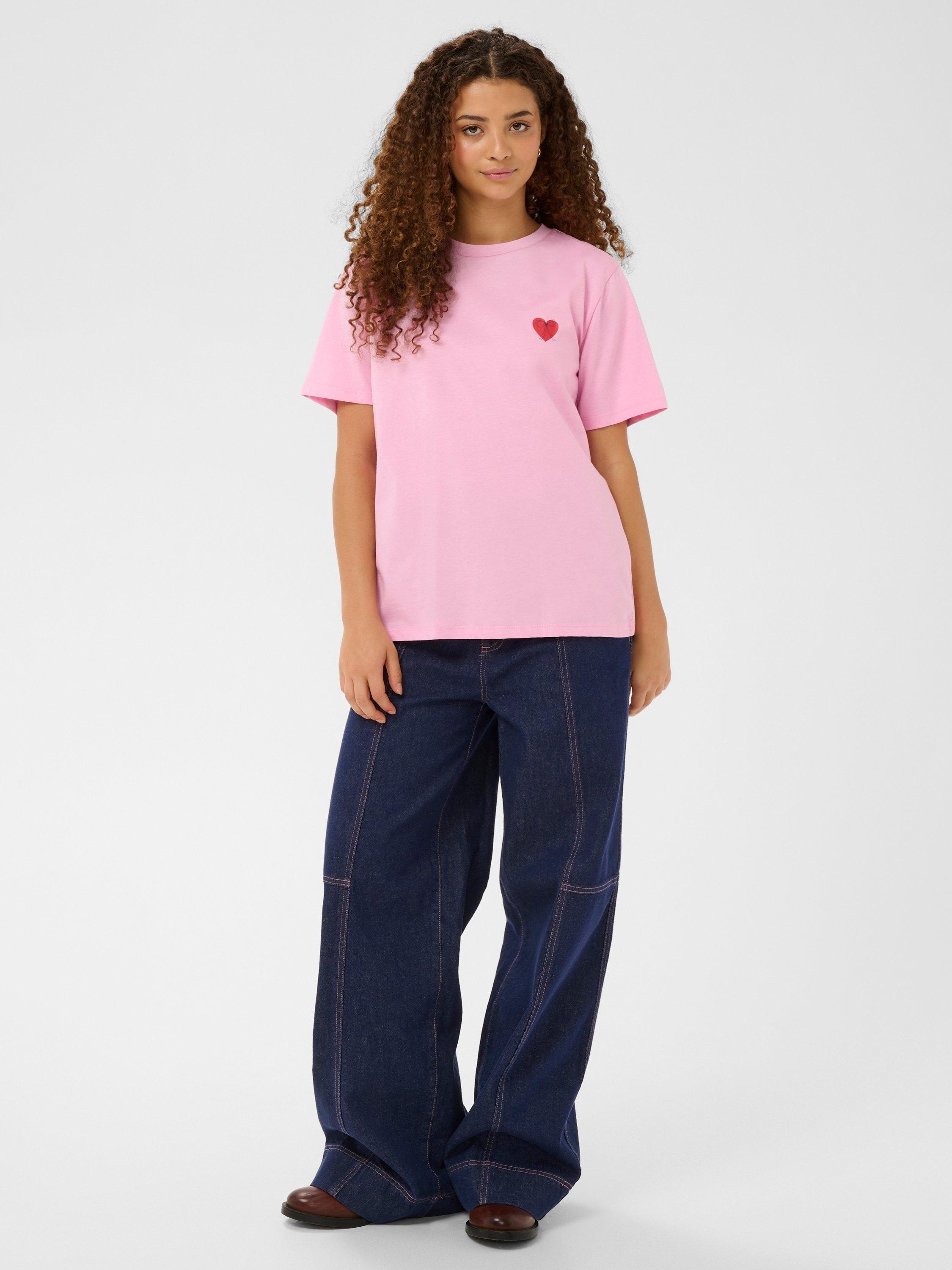 Saint Tropez Pextan Bow Heart Graphic T-Shirt, Bonbon