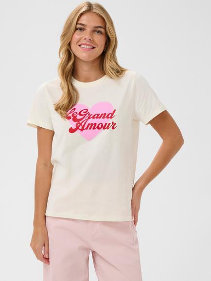 Saint Tropez Pixie Le Grand Amour Graphic T-Shirt, Natural/Multi, Natural/Multi