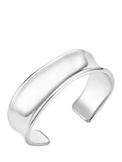 Orelia Waterproof LUXE Polished Molten Bangle, Silver