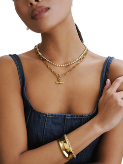 Orelia Waterproof LUXE Polished Molten Bangle - view 2, Gold