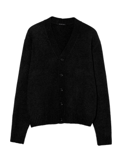 SISLEY Structured V-Neck Cardigan, Black