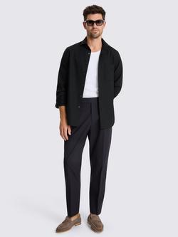 Moss Wool Tropical Overshirt, Black - view 2, Black