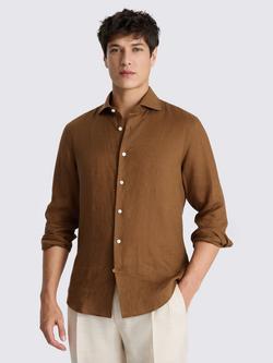 Moss Linen Shirt, Chestnut, Chestnut