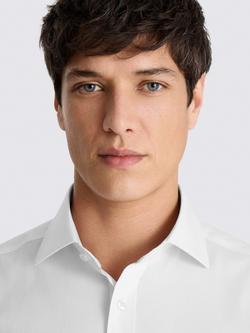 Moss Cotton Blend Long Sleeve Regular Shirt, White - view 2, White