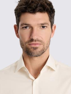 Moss Cotton Blend Slim Fit Shirt - view 2, Off White