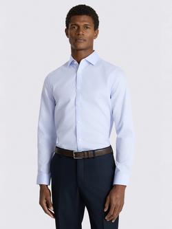 Moss Cotton Slim Fit Non-Iron Performance Shirt, Sky, Sky