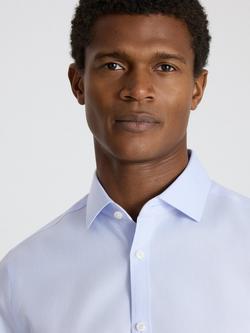 Moss Cotton Slim Fit Non-Iron Performance Shirt, Sky - view 2, Sky