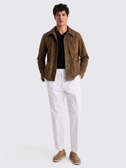 Moss Goat Suede Jacket - view 2, Taupe