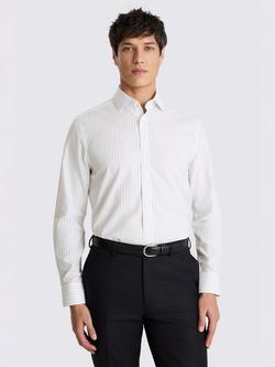 Moss Cotton Tailored Fit Long Sleeve Shirt, White, White