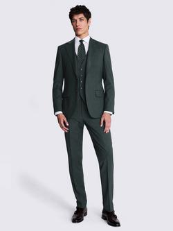 Moss Tailored Fit Wool Blend Performance Suit Jacket, Bottle Green - view 2, Bottle Green