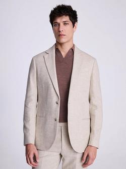 Moss Tailored Herringbone Suit Jacket, Ecru, Ecru