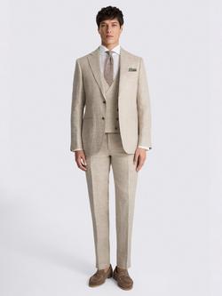 Moss Tailored Linen Suit Jacket, Neutral - view 2, Neutral