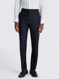 Moss Linen Regular Suit Trousers, Navy, Navy
