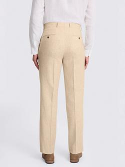 Moss Linen Blend Relaxed Suit Trousers, Ecru - view 2, Ecru