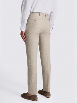 Moss Linen Tailored Suit Trousers, Neutral - view 2, Neutral