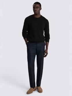 Moss Cotton Crew Neck Jumper, Black - view 2, Black