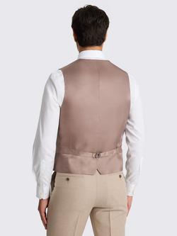 Moss Wool Blend Double Breasted Tailored Suit Waistcoat, Neutral - view 2, Neutral