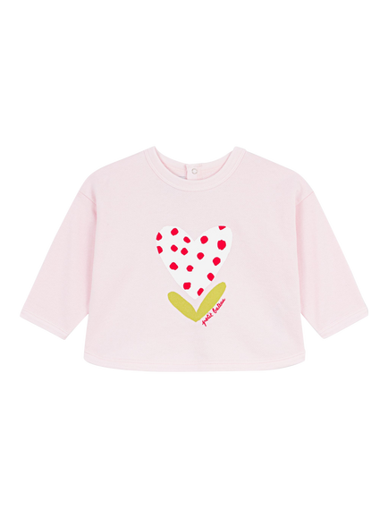 Petit Bateau Baby Printed Boxy Sweatshirt, Pink, Pink