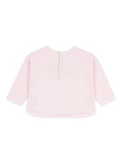 Petit Bateau Baby Printed Boxy Sweatshirt, Pink - view 2, Pink