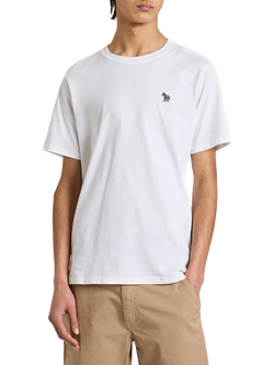 Paul Smith Zebra Embroidery Logo Regular Fit Cotton T-Shirt, White, White