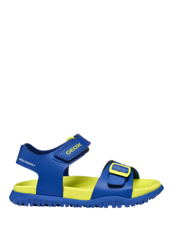Geox Kids' Fusbetto Open Toe Sandals, Royal/Yellow