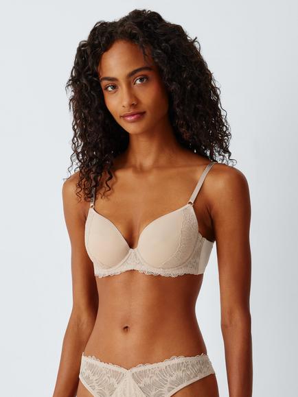 John Lewis Reese Padded Spacer Bra, New Almond
