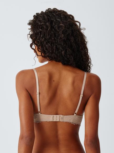 John Lewis Reese Padded Non-Wired Bra - view 2, New Almond