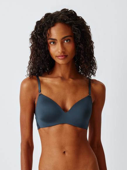 John Lewis Reese Padded Non-Wired Bra, Navy