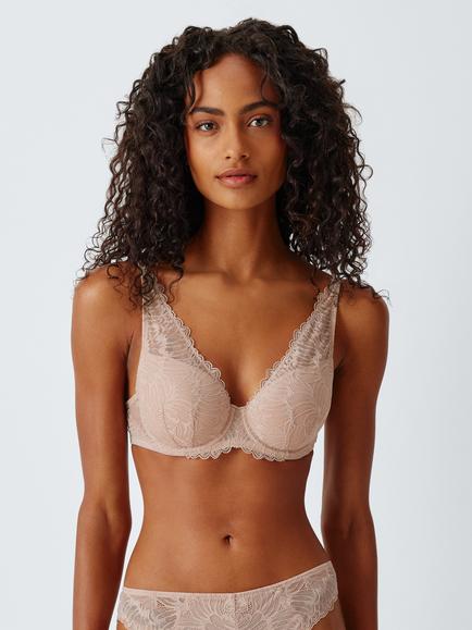 John Lewis Reese High Apex Spacer Bra, New Almond