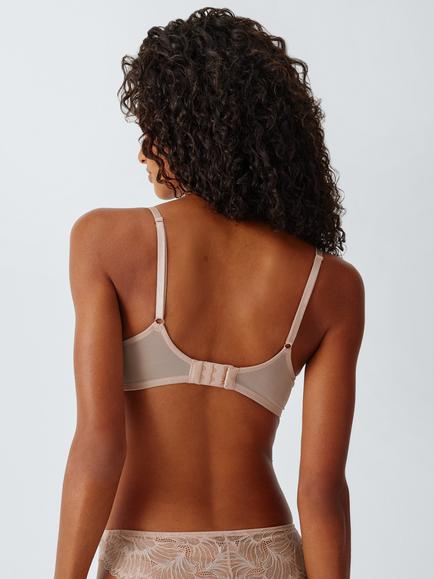 John Lewis Reese High Apex Spacer Bra - view 2, New Almond