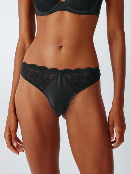 John Lewis Cleo Bikini Knickers, Black
