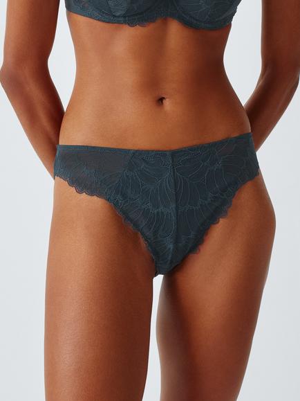 John Lewis Reese Lace Bikini Knickers, Navy