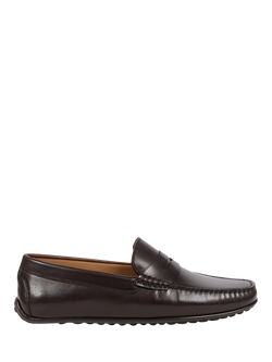 Jones Bootmaker Paterson Leather Moccasins, Dark Brown, Dark Brown