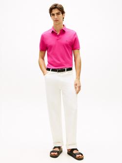 Tommy Hilfiger 1985 Cotton Blend Regular Fit Short Sleeve Polo Shirt - view 2, Eccentric Magenta