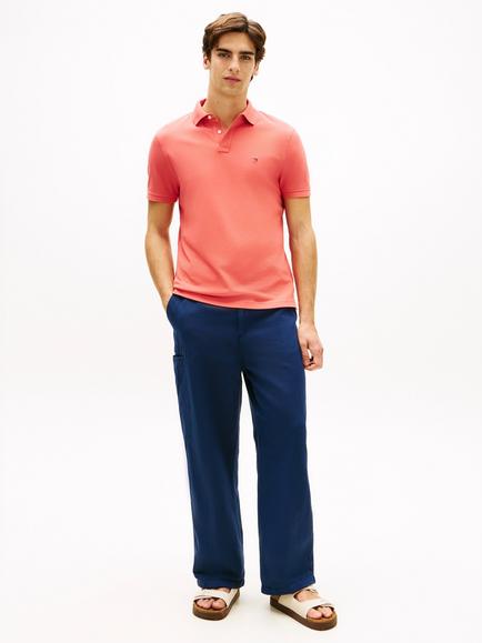 Tommy Hilfiger 1985 Cotton Blend Regular Fit Short Sleeve Polo Shirt - view 2, Vintage Red