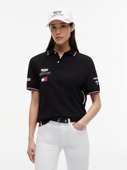 Tommy Hilfiger X Cadillac F1Cotton Blend Regular Fit Polo Shirt, Black - view 2, Black