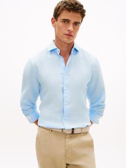 Tommy Hilfiger Regular Fit Linen Shirt, Breezy Blue, Breezy Blue