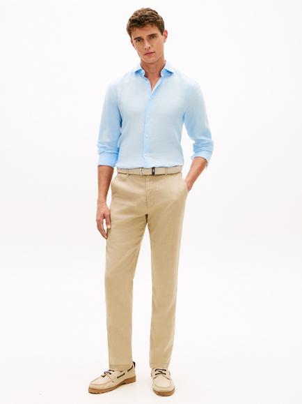 Tommy Hilfiger Regular Fit Linen Shirt, Breezy Blue - view 2, Breezy Blue