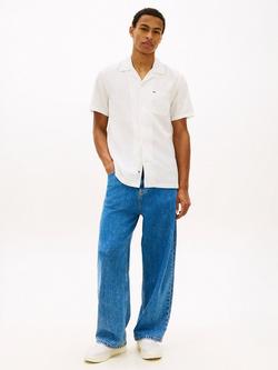 Tommy Hilfiger Linen Blend Regular Fit Short Sleeve Shirt, Ecru - view 2, Ecru