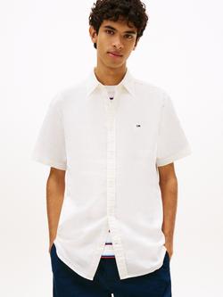Tommy Hilfiger Cotton Blend Regular Fit Seersucker Shirt, Ancient White